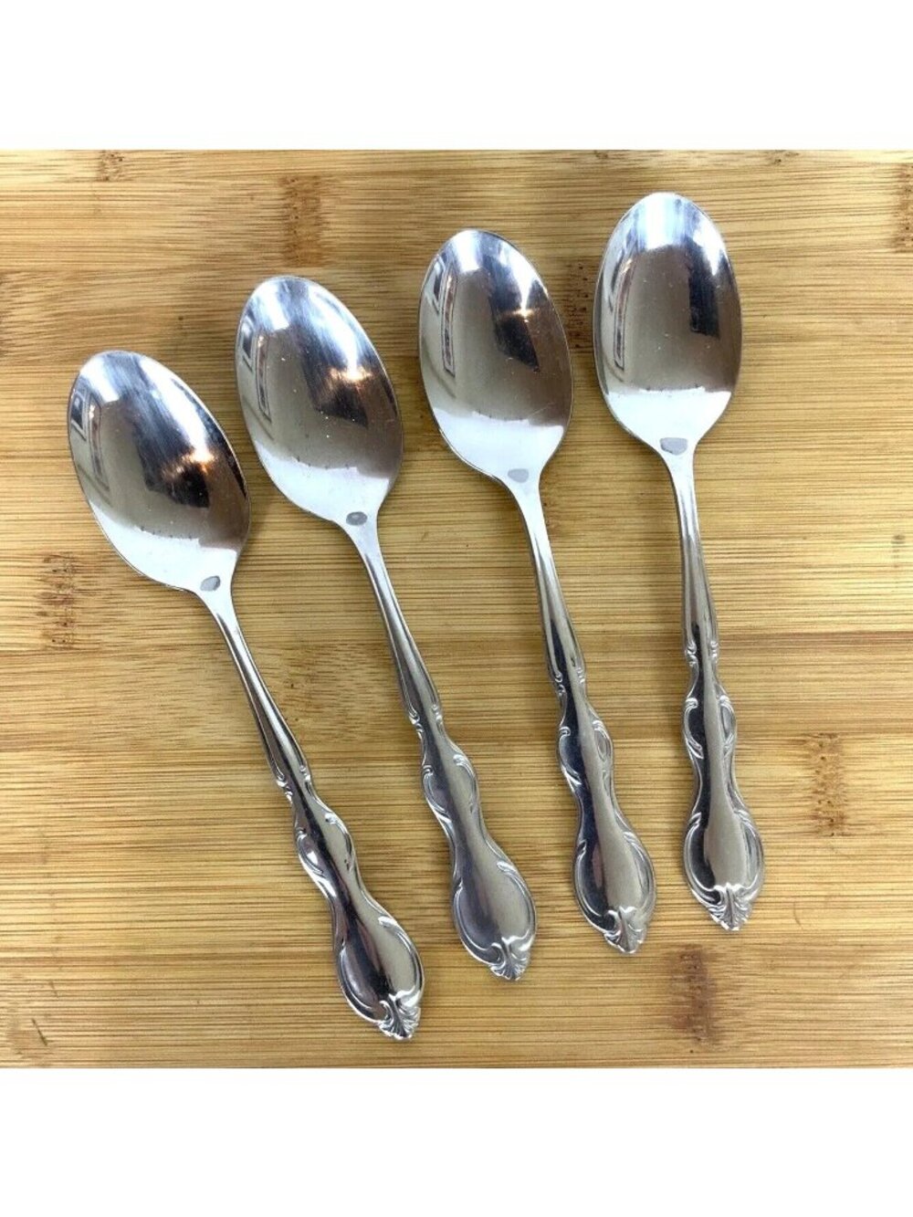 1847 Rogers Bros IS Cotillion 4 Teaspoons Stainless Steel Flatware 70s